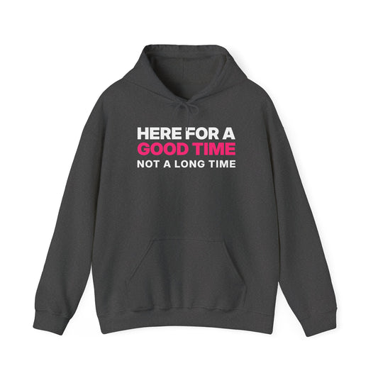 Here for a Good Time, Not a Long Time Hoodie